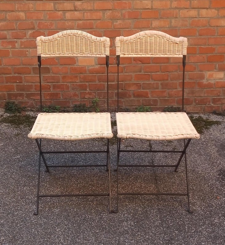 Sedie con seduta in vimini